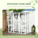 Large Outdoor Catio Cat Enclosure and Balance Platforms in White - Seasonal Overstock
