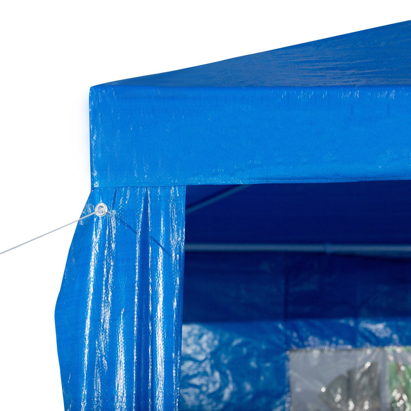 10' x 20' Blue Canopy Party Tent - 4 Side Walls - Seasonal Overstock