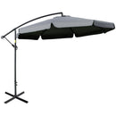 Patio Umbrella, 11ft Offset Cantilever Patio Umbrella with Easy Tilt Adjust - Grey - Seasonal Overstock