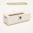 Valor 45,000 BTU Rectangular Terrazzo Fire Pit Table - White - Seasonal Overstock