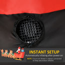 Christmas Decorations, 4.5ft Inflatable Santa on Sleigh & 3 Reindeer with Blower - Seasonal Overstock