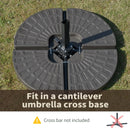 4pc Umbrella Base Plate Weights for Cantilever and Offset Umbrellas up to 220lbs Fill Weight - Seasonal Overstock
