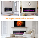 Fireplaces, 60" Ultra Thin Wall Mounted / Built-In Recessed Electric Fireplace - Seasonal Overstock