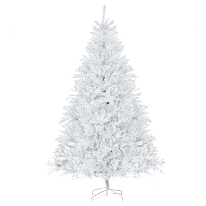 7ft White Artificial Christmas Tree & Stand - Seasonal Overstock