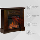 Fireplaces, Gideon 32" Electric Fireplace with 1400W Heater with Mantel - Seasonal Overstock