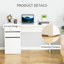 Gregson White Computer Desk with Drawers - Seasonal Overstock