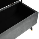 Helminia 43" Grey Storage Bench - Seasonal Overstock