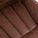 Office Chairs, Horatio High Back Office Chair with Massage & Footrest - Brown - Seasonal Overstock