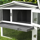 Rabbit Hutches, Pleasant Patch Rabbit Hutch 61" x 23" x 27" - Light Grey - Seasonal Overstock