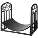 Scroll Design Black Log Holder Firewood Rack - Seasonal Overstock