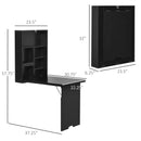 Sofia Floating Wall Desk Table - Black - Seasonal Overstock