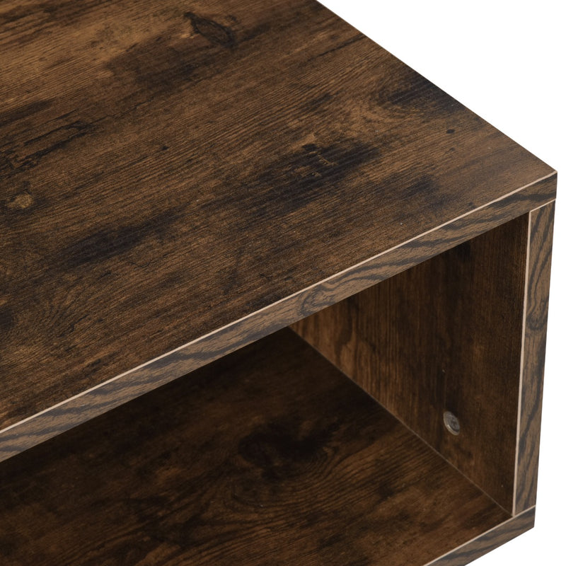 Sylas End Table Shelf - Rustic Brown - Seasonal Overstock