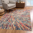 Zocha Modern Multi Colour Area Rug by Mercury Splash - Seasonal Overstock