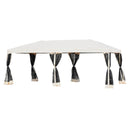 Canopy Tent, 10' x 20' Pop-Up Party Tent Gazebo with Removable Mesh Walls - Beige - Seasonal Overstock