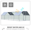 Coops & Hutches, 25' x 9.2' Steel Frame Walk-In Chicken Coop Run - Seasonal Overstock