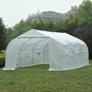 Greenhouses, 15 x 10ft Soft Cover Walk-In Greenhouse - White - Seasonal Overstock