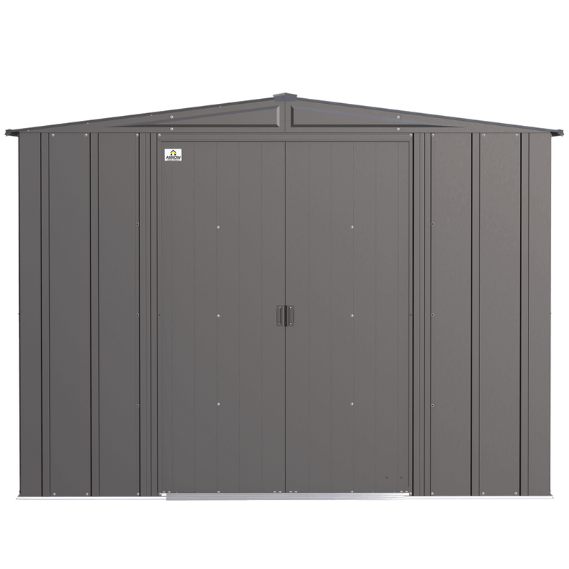 8' x 8' Arrow Classic Steel Storage Shed - Charcoal - Seasonal Overstock
