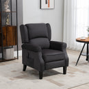 Ander Manual Push Reclining Chair with Vibration Massage - Black - Seasonal Overstock