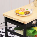 Kitchen Cart, Kinsley Rolling Kitchen Cart - Black - Seasonal Overstock