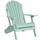 Layton Green Folding Adirondack Chair with Retractable Lounger - Seasonal Overstock