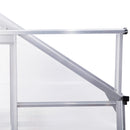 6' x 4' Lean-To Aluminum Frame Walk-In Greenhouse with Polycabonate Panels, Sliding Door - Silver