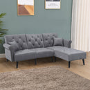 Sofas, Rivo 82" Sectional Sofa Bed in Grey - Seasonal Overstock