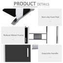 Sera Black and White Computer Desk with Keyboard Tray and Door Cabinet - Seasonal Overstock