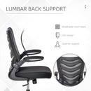 Office Chairs, Vinny Mesh Back Home Office Task Chair with Flip-Up Arm Rests Black - Seasonal Overstock