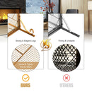 45" Gold Wrought Iron Fireplace Screen with 2 Doors - Seasonal Overstock