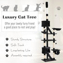 Cat Trees, 7.8 - 8.5ft XL Cat Tree / Condo / Activity Center - Dark Grey - Seasonal Overstock