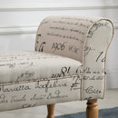 Benches, Bianca 51" White Upholstered Script Bench - Seasonal Overstock