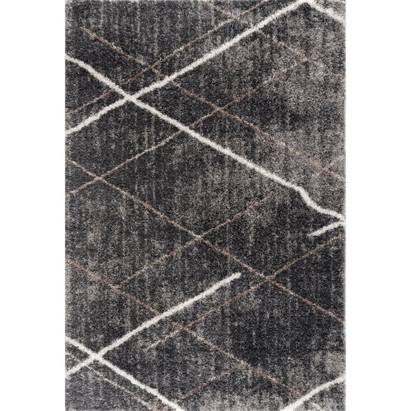 Cassius Grey Modern Area Rug by Puffy Comforts - Seasonal Overstock