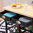 Kitchen Cart, Kinsley Rolling Kitchen Cart - Black - Seasonal Overstock
