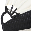 Paloma 4pc Outdoor Rattan Sofa Bed / Patio Conversation Set - Cream White - Seasonal Overstock