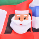 Christmas Decorations, Inflatable Santa Driving Tree Farm Truck with Snowmen - Seasonal Overstock