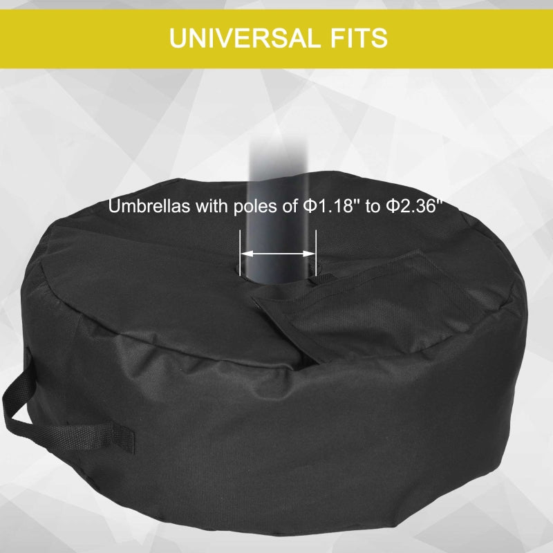 19" Round Portable Umbrella Base Weight Fills to 88 lbs - Seasonal Overstock