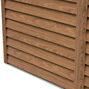 6.5' x 7.5' Outdoor Metal Garden Shed in Wood Grain Brown - Seasonal Overstock
