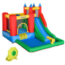 Bouncy Castles, 6 in 1 Bouncy Castle With Water Slide 11.5' x 8.8' x 7' - Seasonal Overstock
