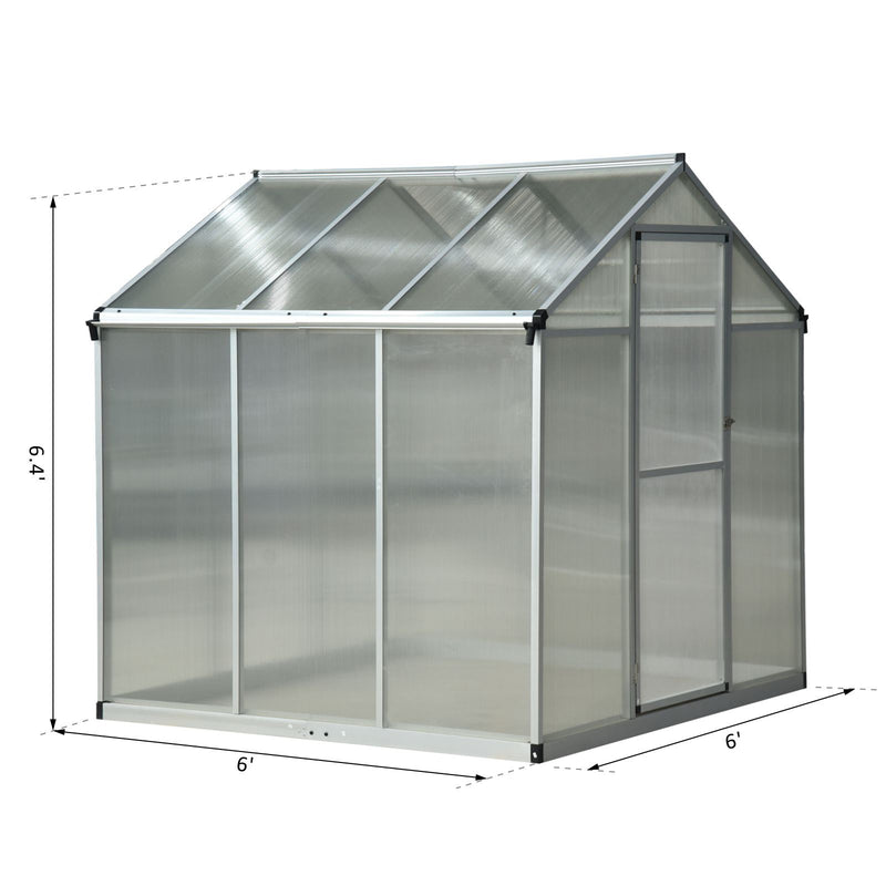 6 x 6.25 x 6.4ft Walk-In Cold Storage Greenhouse - Seasonal Overstock
