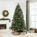 Christmas Trees, 7ft Artificial Pine Christmas tree with Pine Cones & Snow - Seasonal Overstock