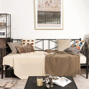 Day Beds, Alexis Twin Size Metal Day Bed - Black - Seasonal Overstock