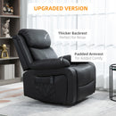 Recliner Chair, Amaris Manual Swivel Recliner Chair with Vibration Massage - Black - Seasonal Overstock