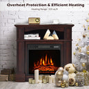 Baldwin 1400W Freestanding Electric Fireplace with Shelf - Brown - Seasonal Overstock