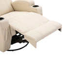 Reclining Chairs, Maxx Reclining Swivel Vibration Massage Chair - Cream - Seasonal Overstock