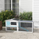 Rabbit Hutches, Pleasant Patch Rabbit Hutch 61" x 23" x 27" - Light Blue - Seasonal Overstock