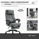 Thames High Back Office Chair with Footrest and Vibration Pillow - Seasonal Overstock