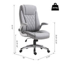 Office Chairs, Vincent Grey Executive Desk Chair - Seasonal Overstock