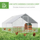 Small Animal Habitats & Cages, 10' x 13' Steel Walk-In Chicken Coop Pen with Peaked Roof and Canopy - Seasonal Overstock