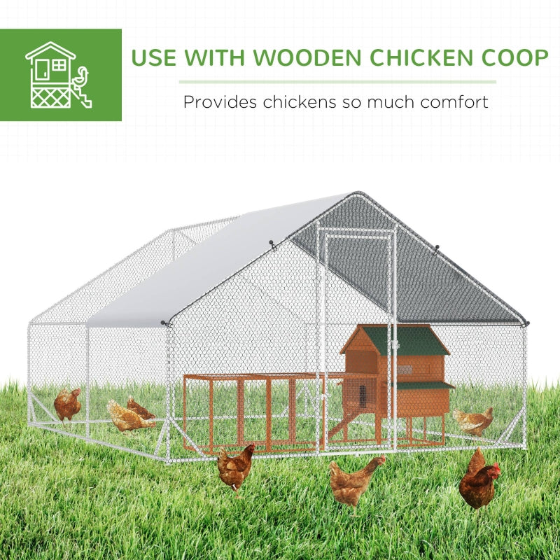 10' x 13' Steel Walk-In Chicken Coop Pen - Seasonal Overstock