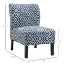 Aciano Blue Upholstered Slipper Accent Chair - Seasonal Overstock